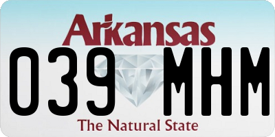 AR license plate 039MHM