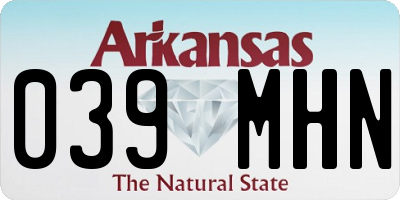 AR license plate 039MHN