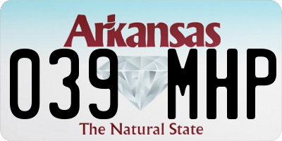 AR license plate 039MHP