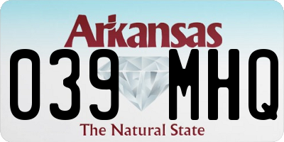 AR license plate 039MHQ