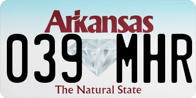 AR license plate 039MHR