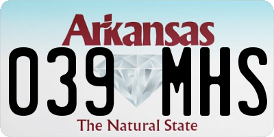AR license plate 039MHS