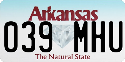 AR license plate 039MHU