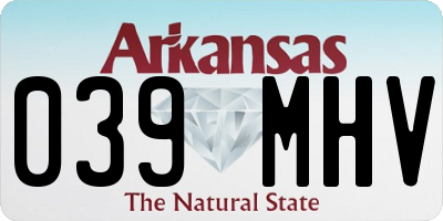AR license plate 039MHV