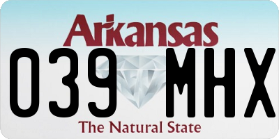 AR license plate 039MHX