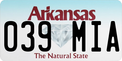 AR license plate 039MIA