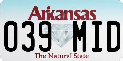 AR license plate 039MID