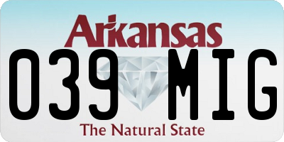 AR license plate 039MIG