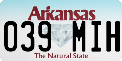AR license plate 039MIH