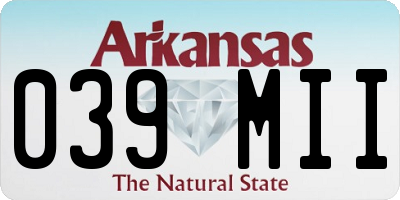 AR license plate 039MII
