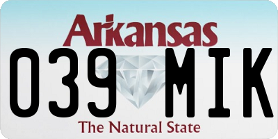 AR license plate 039MIK