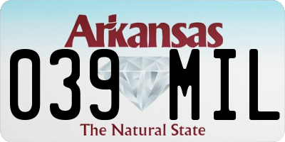 AR license plate 039MIL