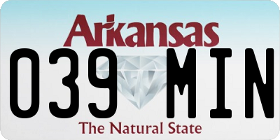 AR license plate 039MIN