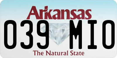 AR license plate 039MIO