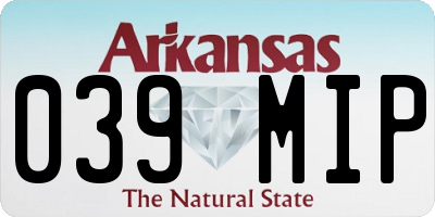 AR license plate 039MIP