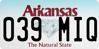 AR license plate 039MIQ