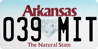 AR license plate 039MIT