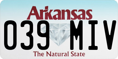 AR license plate 039MIV