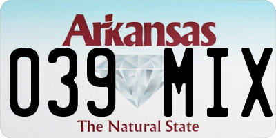 AR license plate 039MIX