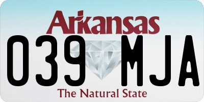 AR license plate 039MJA