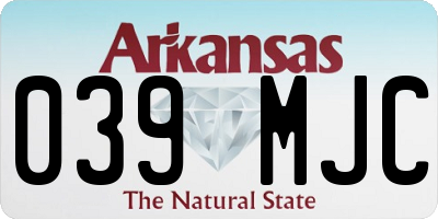 AR license plate 039MJC