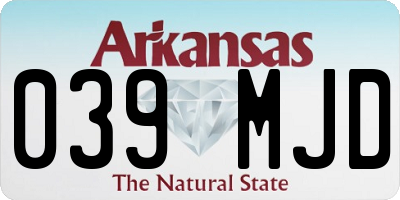 AR license plate 039MJD