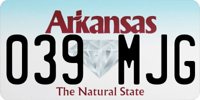 AR license plate 039MJG
