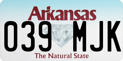AR license plate 039MJK