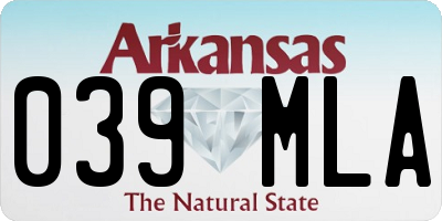 AR license plate 039MLA