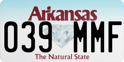 AR license plate 039MMF