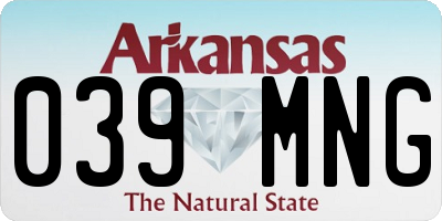 AR license plate 039MNG