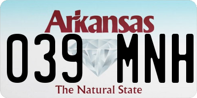 AR license plate 039MNH