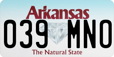 AR license plate 039MNO