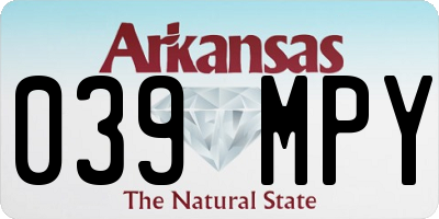 AR license plate 039MPY