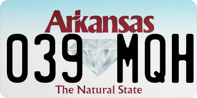 AR license plate 039MQH