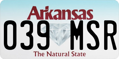 AR license plate 039MSR