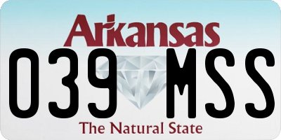AR license plate 039MSS