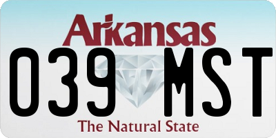 AR license plate 039MST