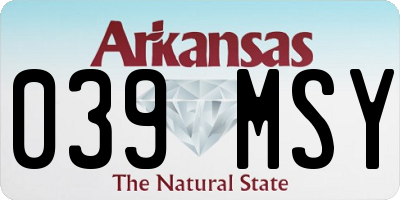 AR license plate 039MSY