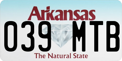 AR license plate 039MTB