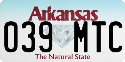 AR license plate 039MTC
