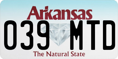 AR license plate 039MTD