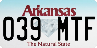 AR license plate 039MTF