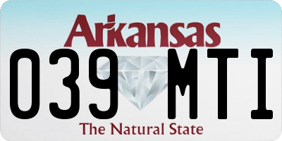 AR license plate 039MTI