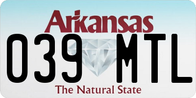 AR license plate 039MTL
