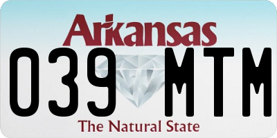 AR license plate 039MTM