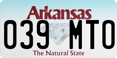 AR license plate 039MTO