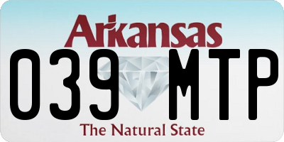 AR license plate 039MTP