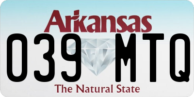 AR license plate 039MTQ