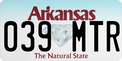 AR license plate 039MTR